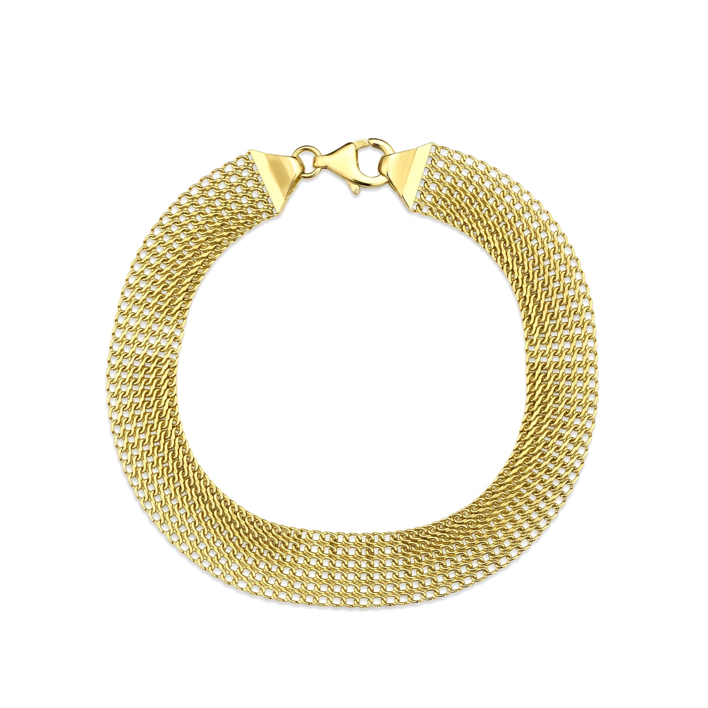 18K Gold  Radiant Mesh Statement half Set.