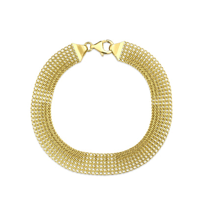 18K Gold  Radiant Mesh Statement half Set.