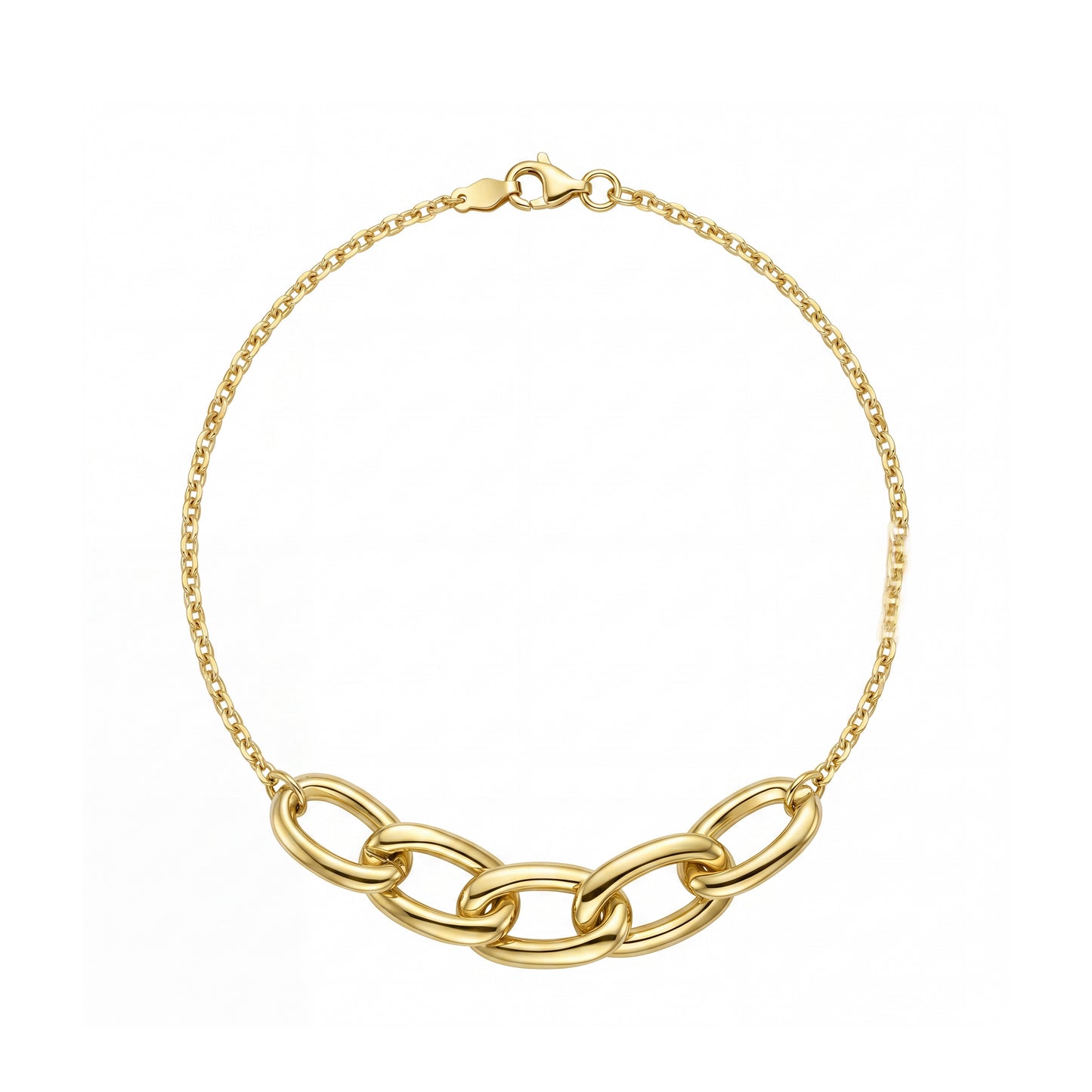 18K Gold Layered Gourmette Half Set