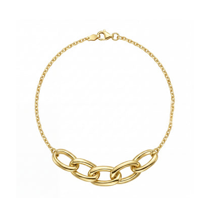 18K Gold Layered Gourmette Half Set