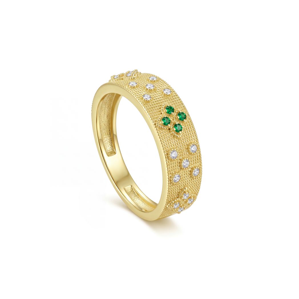 18K Gold Royal Floral Half Set