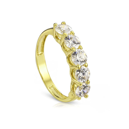 18K Gold Half Eternity Ring