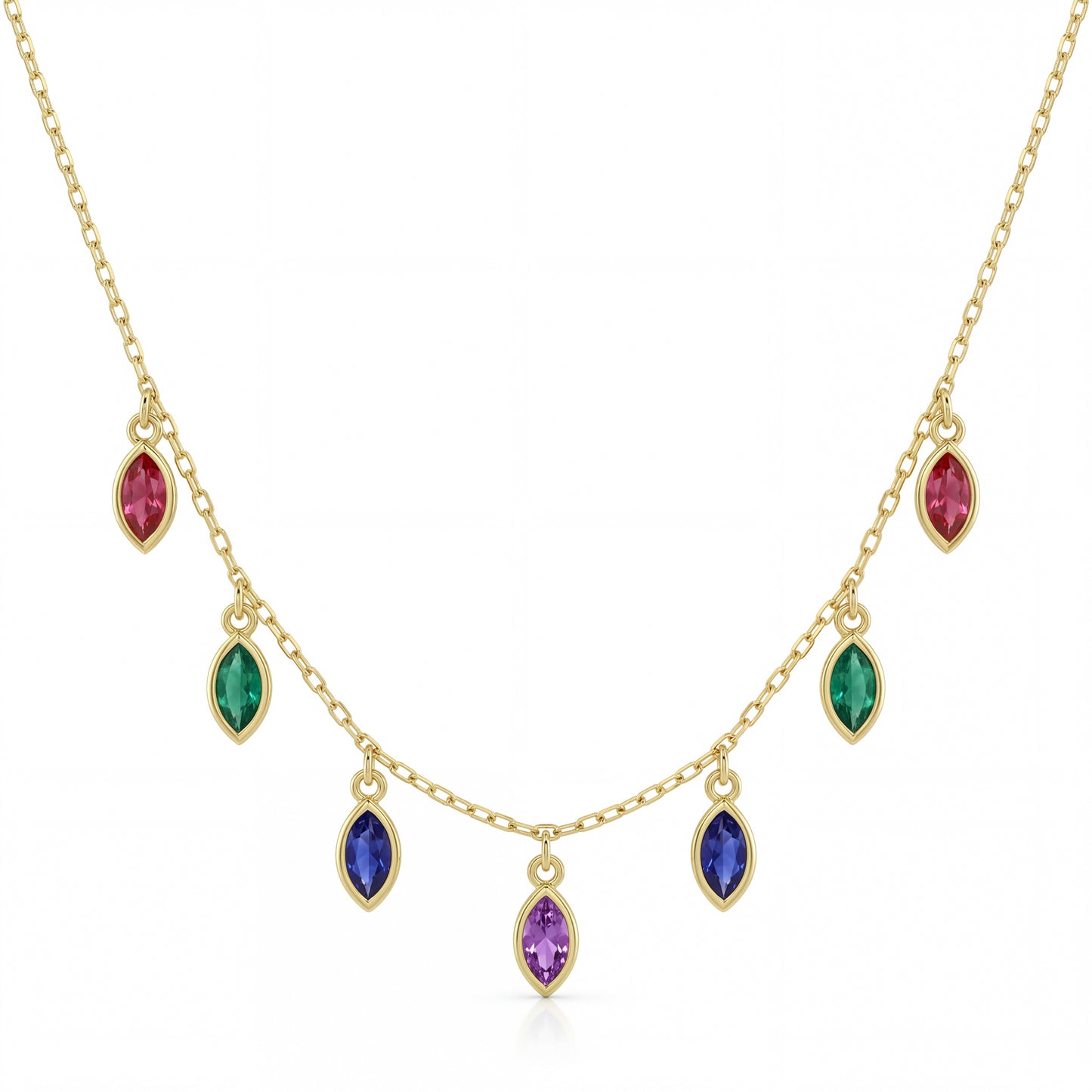 18K Solid Gold Multi-Hue Eye Charm