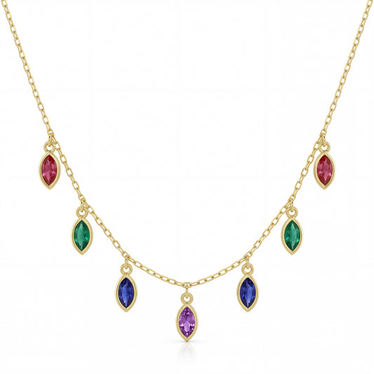 18K Solid Gold Multi-Hue Eye Charm