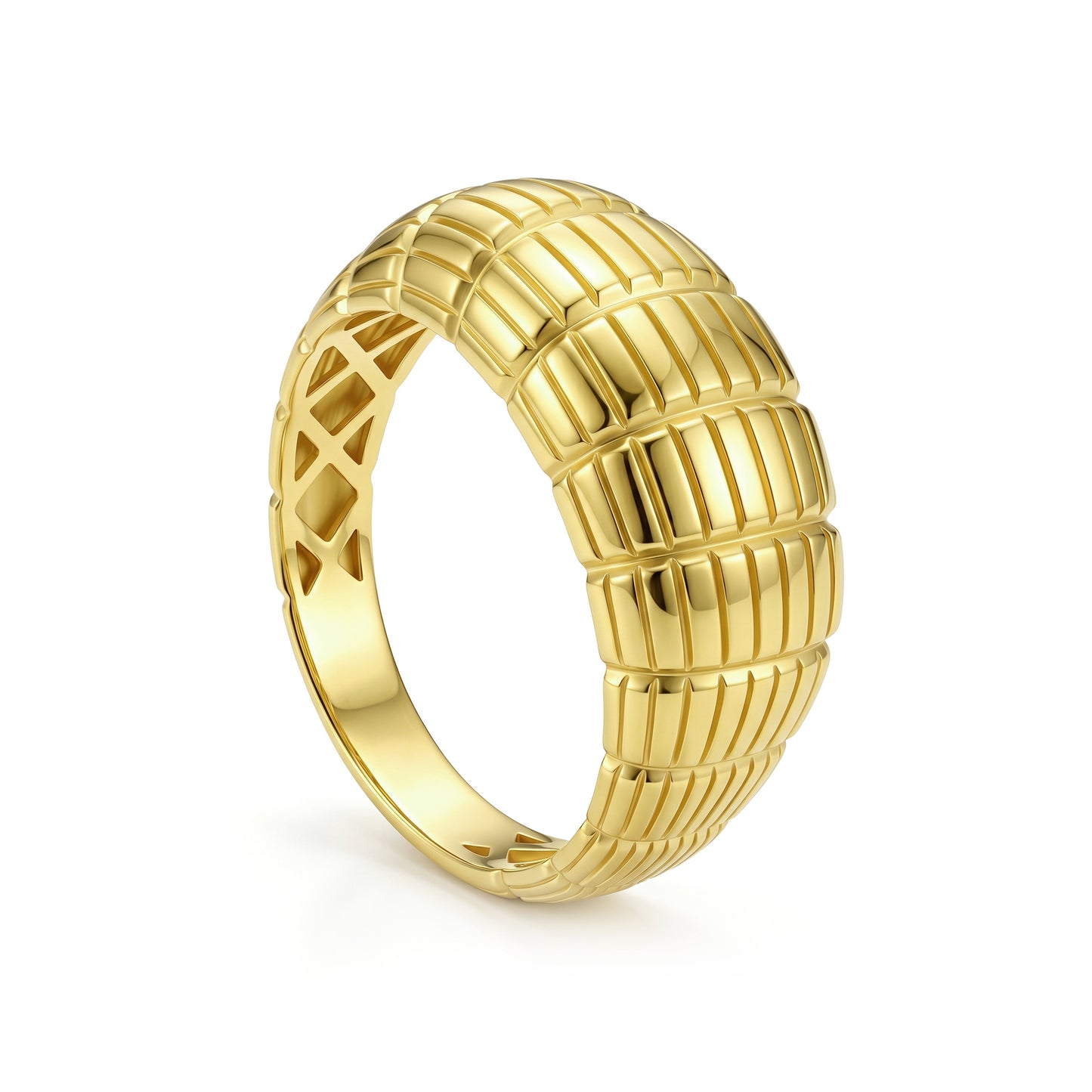 18K Gold The Fluid Arch Band