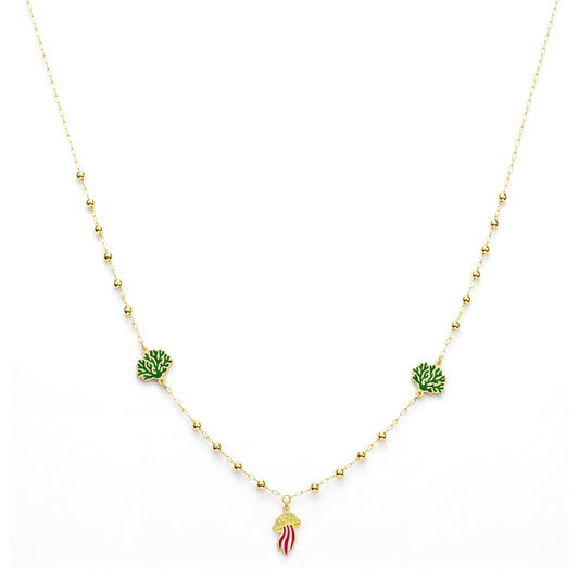 18K Coral Reef Necklace