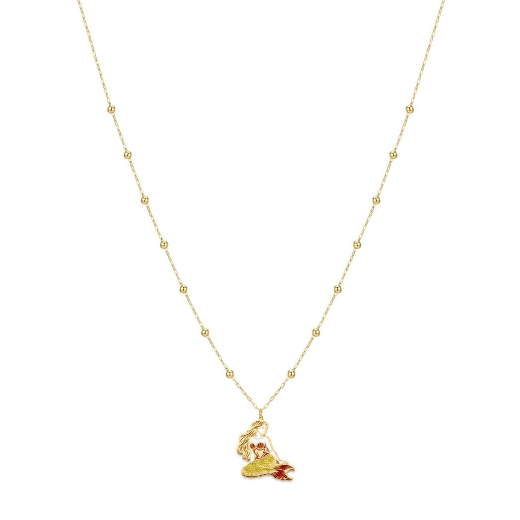 18K Gold Mermaid Bubble Summer Necklace
