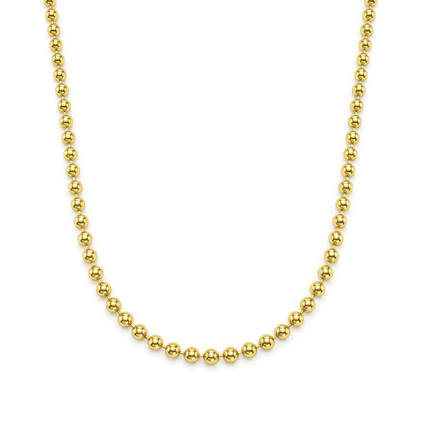 18K Gold Delicate Bead Chain half set.