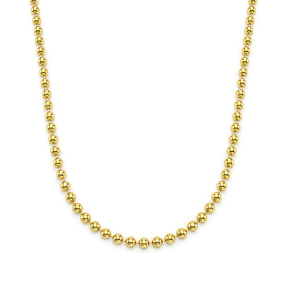 18K Gold Delicate Bead Chain half set.
