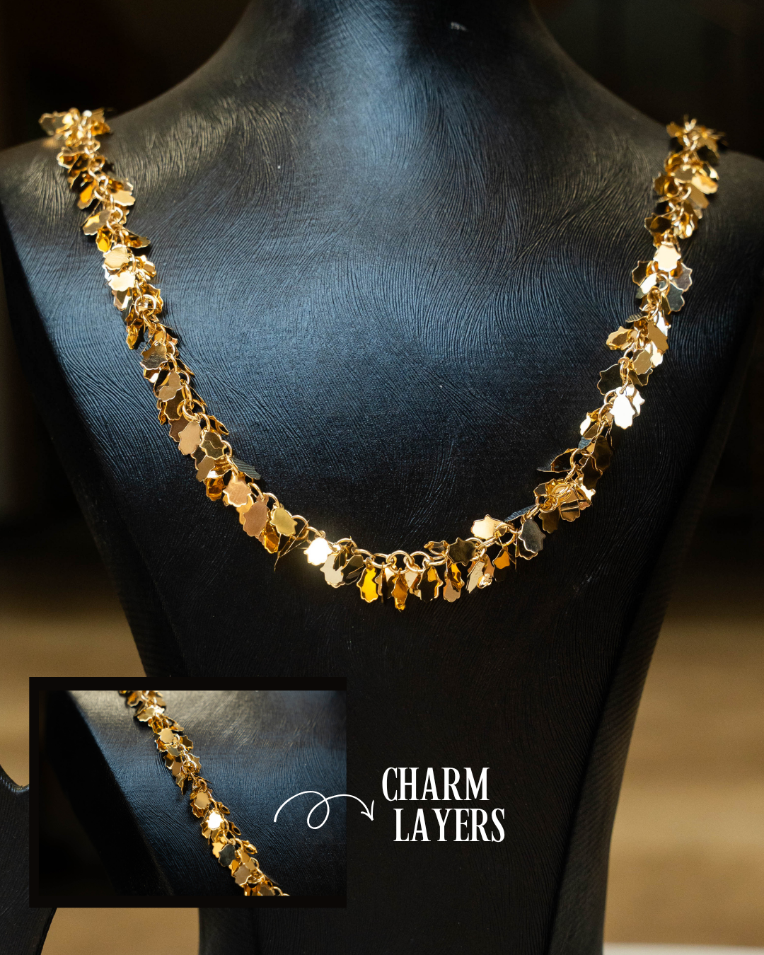 18K Gold Charm layers