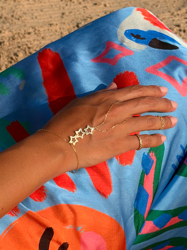 18K Gold Summer Star Hand Chain
