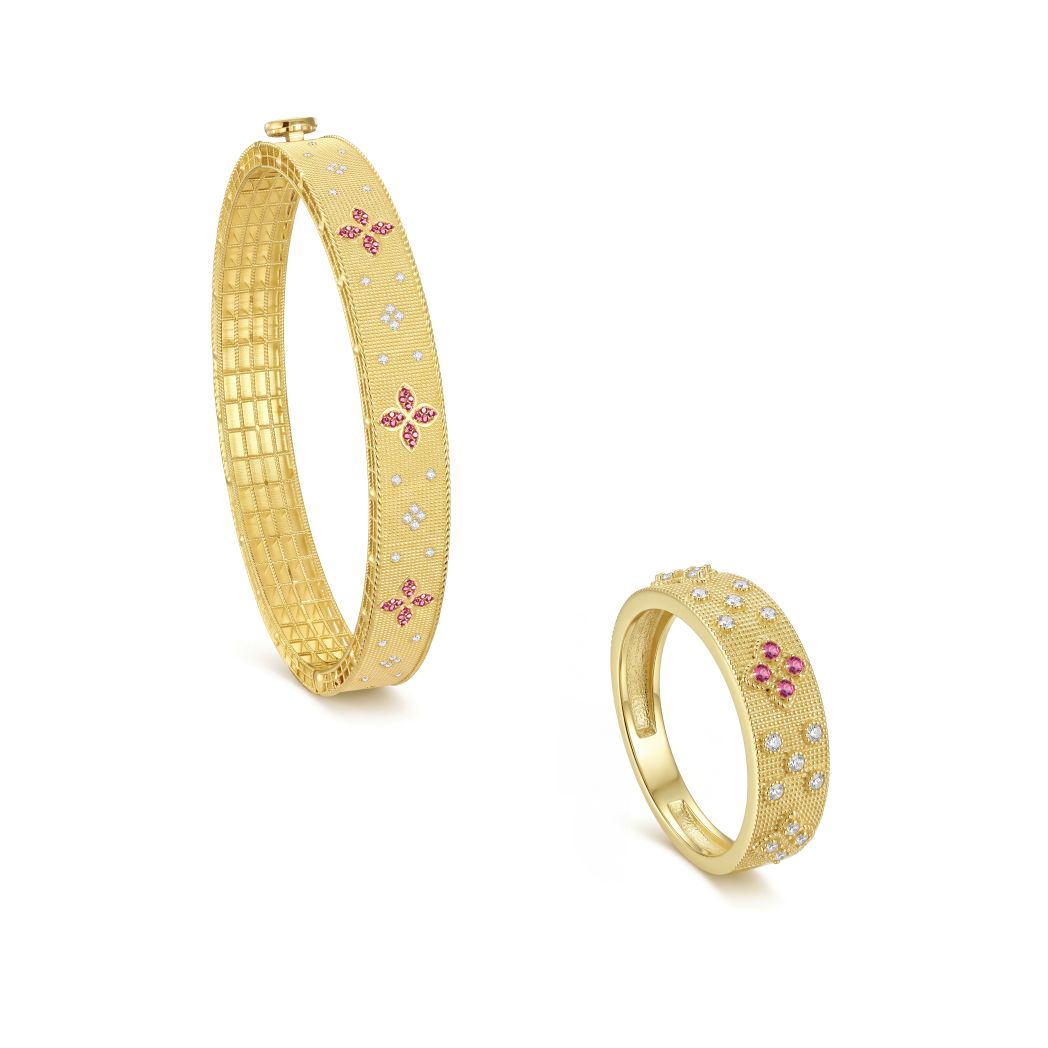 18K Gold Royal Floral Half Set