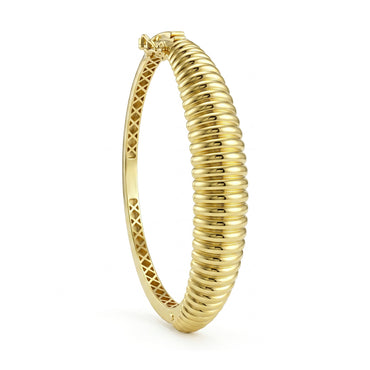 18K Gold Slim Ribbed Half Set