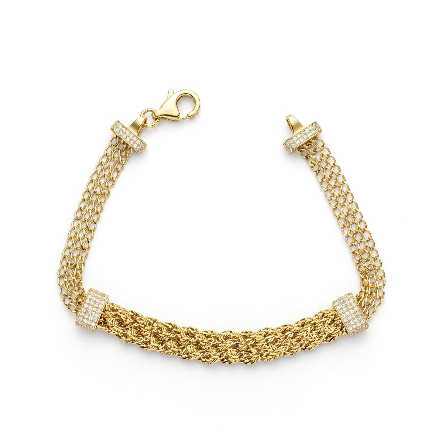 18K Gold Shimmering Mesh Collection