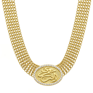 18K Elegant Arabic Calligraphy Gold Set