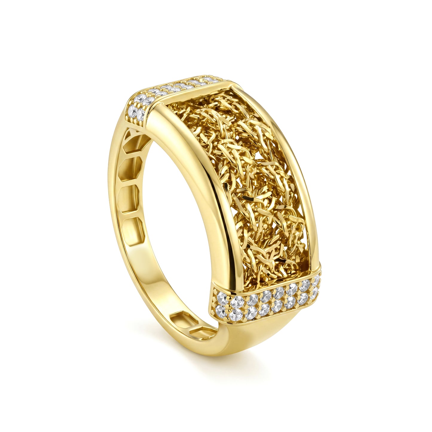 18K Gold Shimmering Mesh Collection