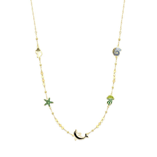 18K Coastal Paradise Gold Necklace