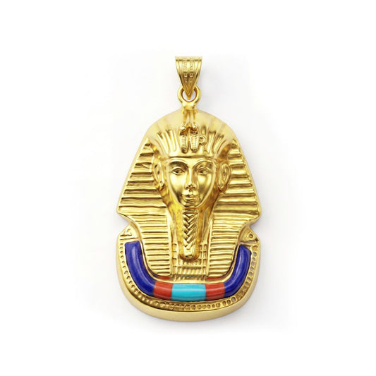 18K Ornate Pharaonic Mask Pendant