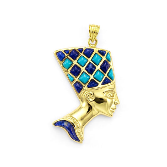 18K Nefertiti Queen of Egypt Pendant