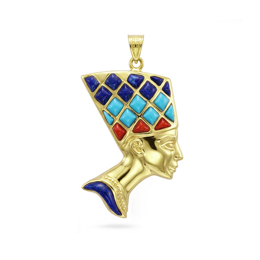 18K Nefertiti Queen of Egypt Pendant