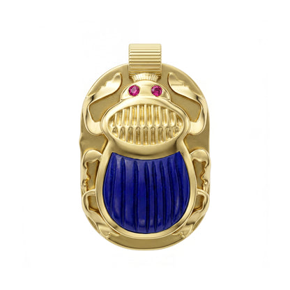 18K Gold Egyptian Revival Scarab Amulet
