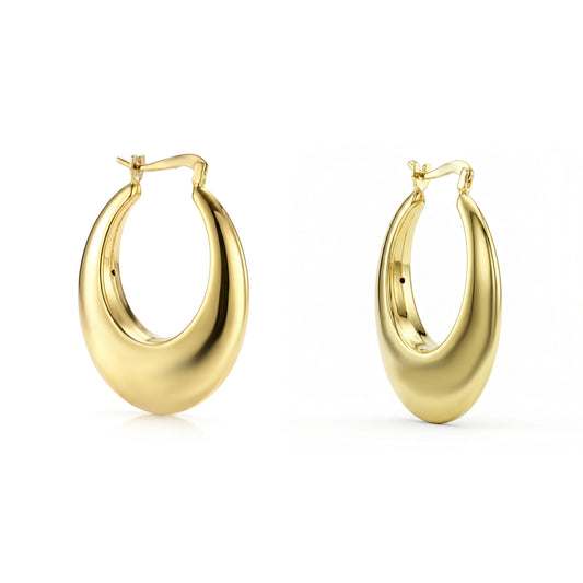 18K Gold Classic Bold  Earrings