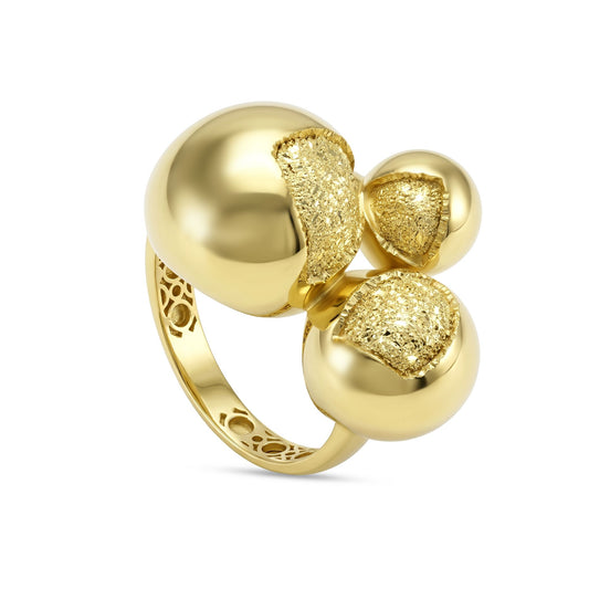 18k Gold Sphere Ring