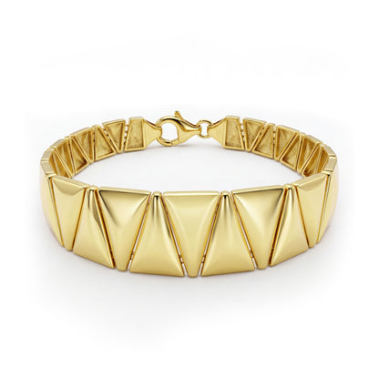 18K Solid Gold Geometric Pyramid Jewelry Set
