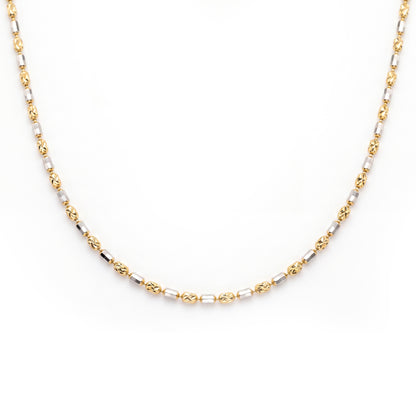 18K The Duo-Tone Modern Chain
