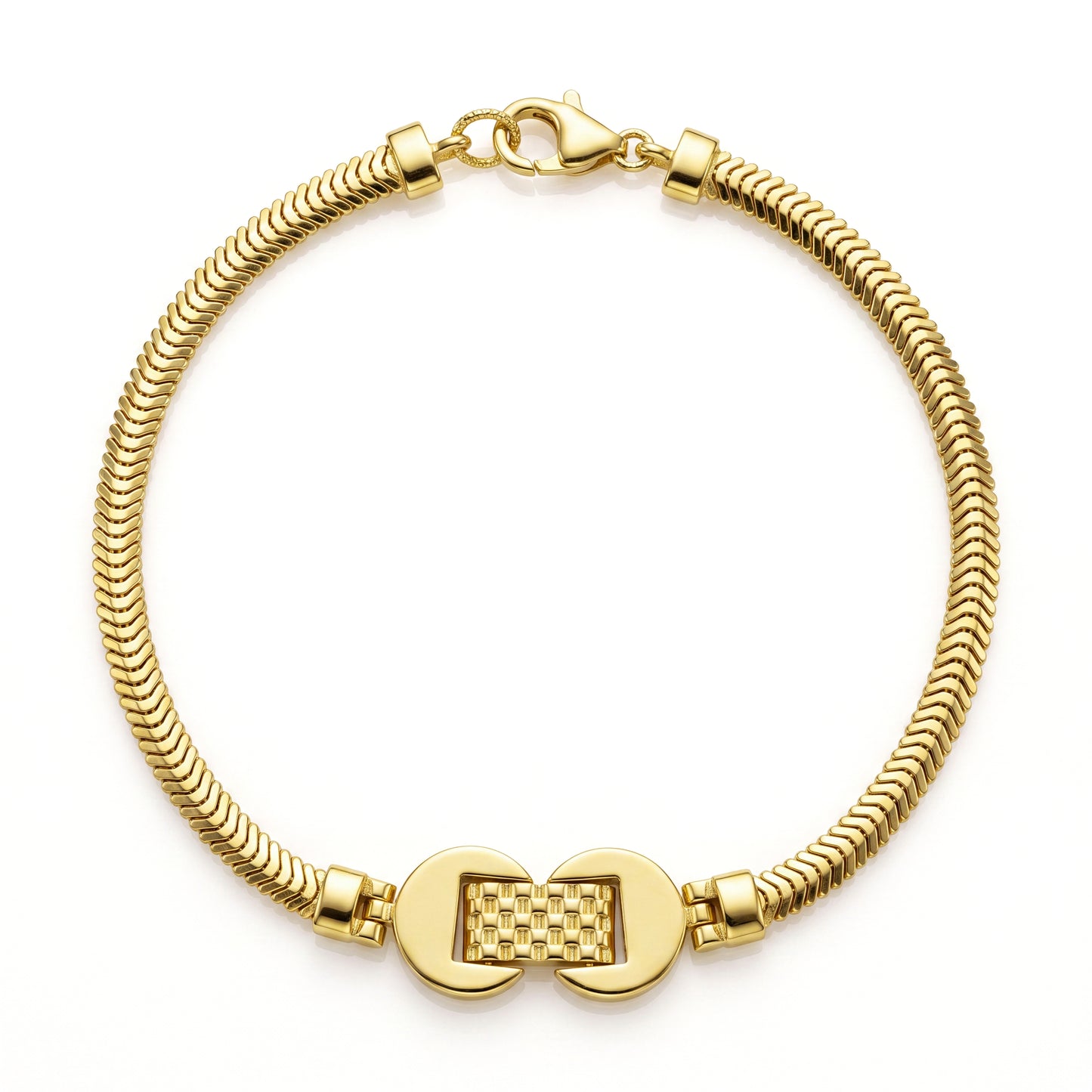 18K Luxury Gold-Tone Chain Bracelet