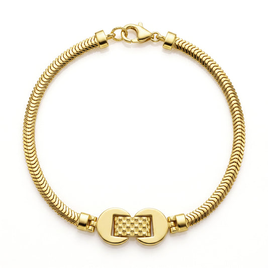 18K Luxury Gold-Tone Chain Bracelet