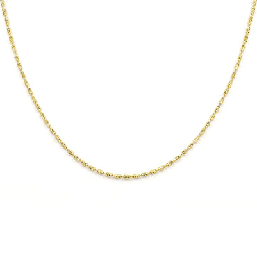 18K Modern Cylinder Link Gold Necklace