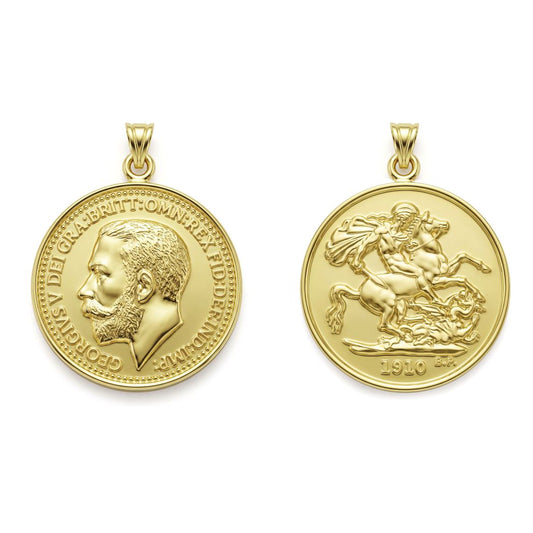 18K Vintage Gold Coin Pendant