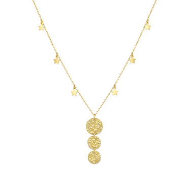 18K Solid Gold Starry Disc Matching Set