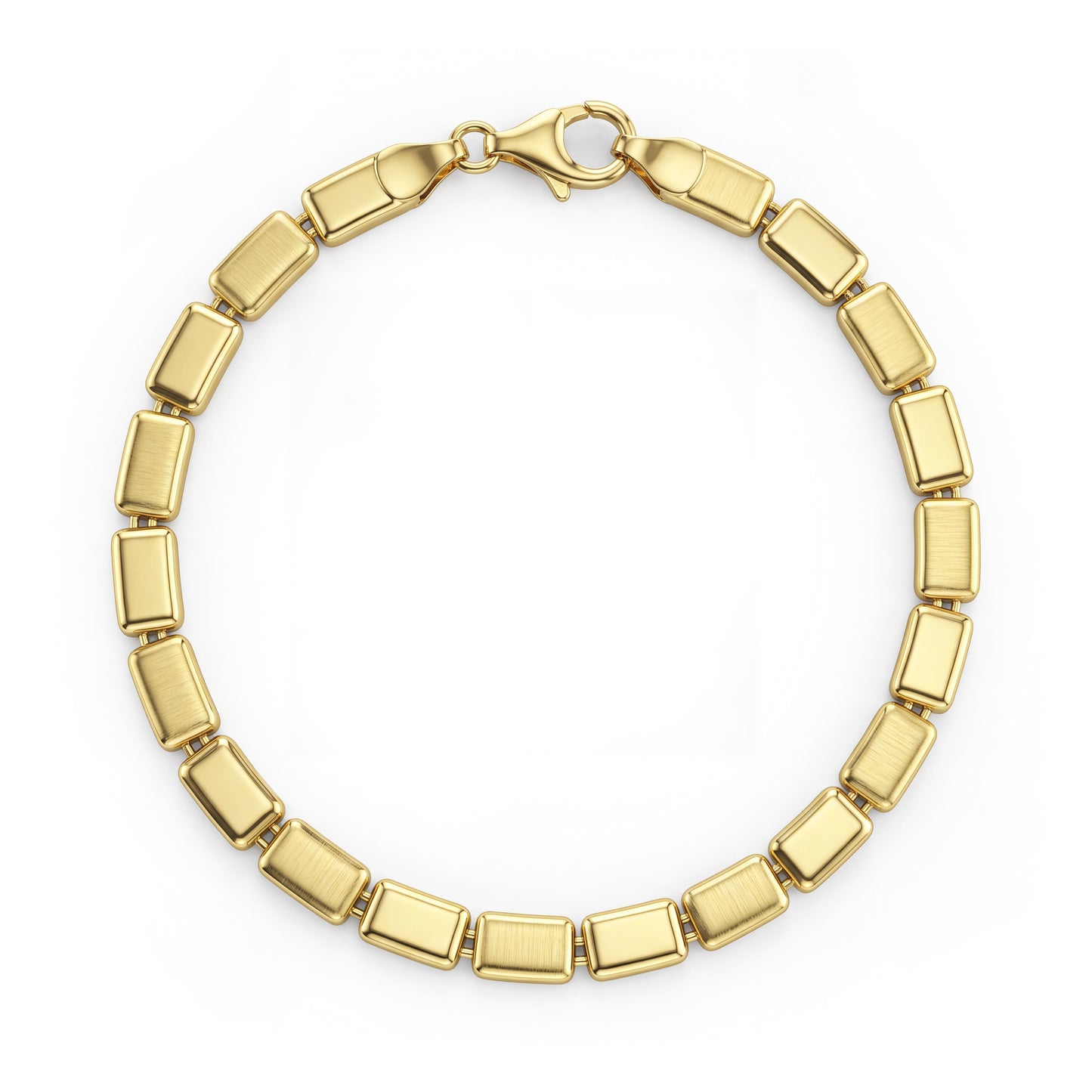18K Modern Geometric Gold Chain Bracelet