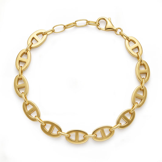18K Classic Mariner Link Chain Bracelet