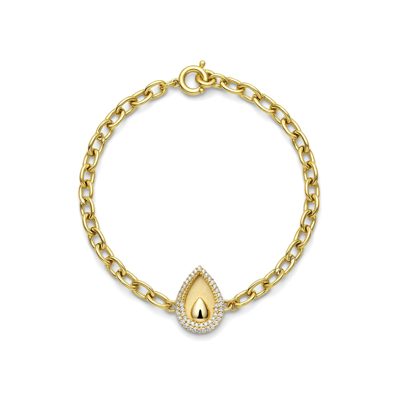 18K Gold Petite Teardrop Zircon Suite