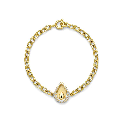 18K Gold Petite Teardrop Zircon Suite