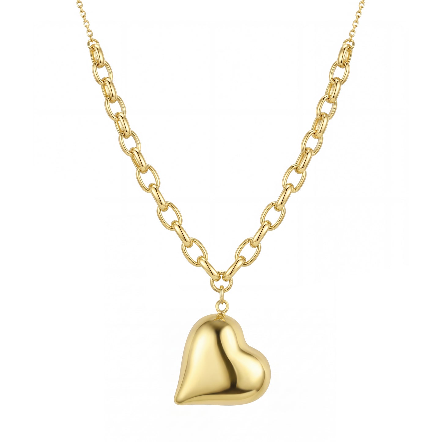 18K Gold Heart Aura Necklace