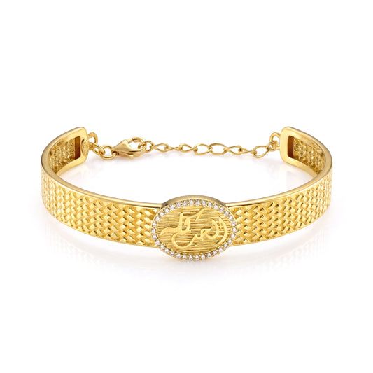 18K Gold Mini Arabic Calligraphy Statement bangel.