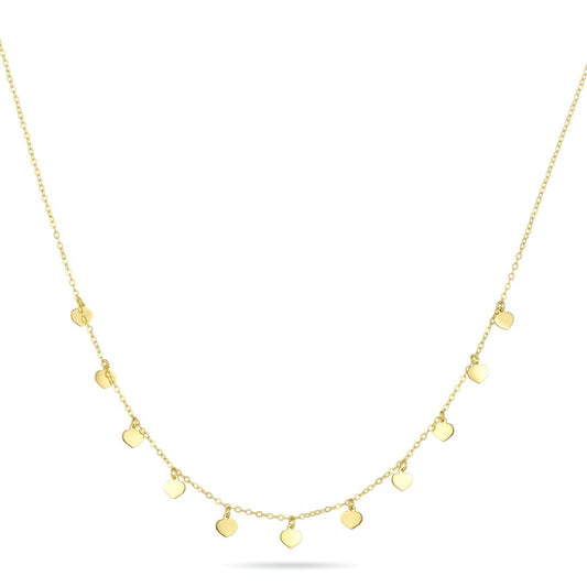 18K Gold Heart Dangle Necklace