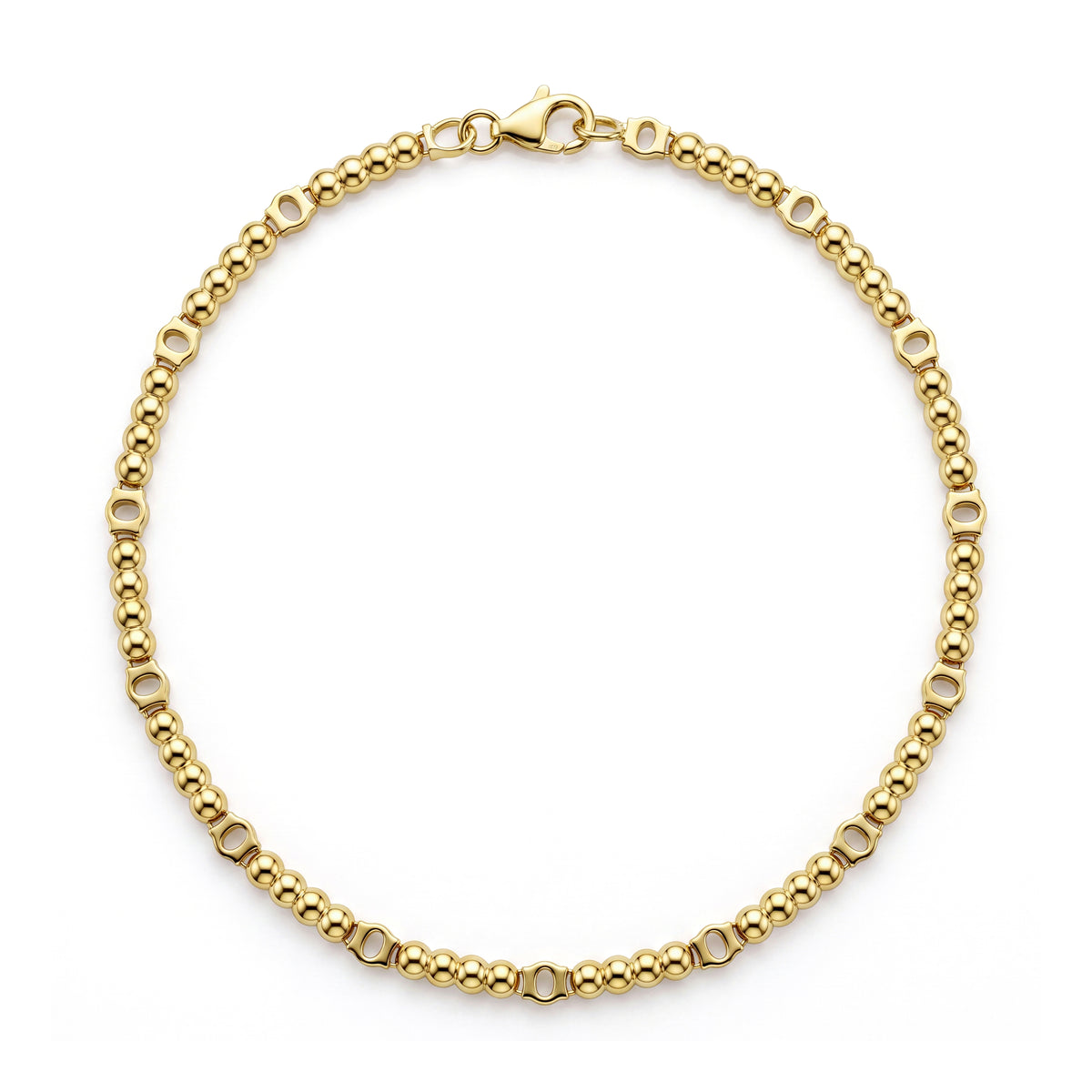 18K Gold Beaded Bracelet