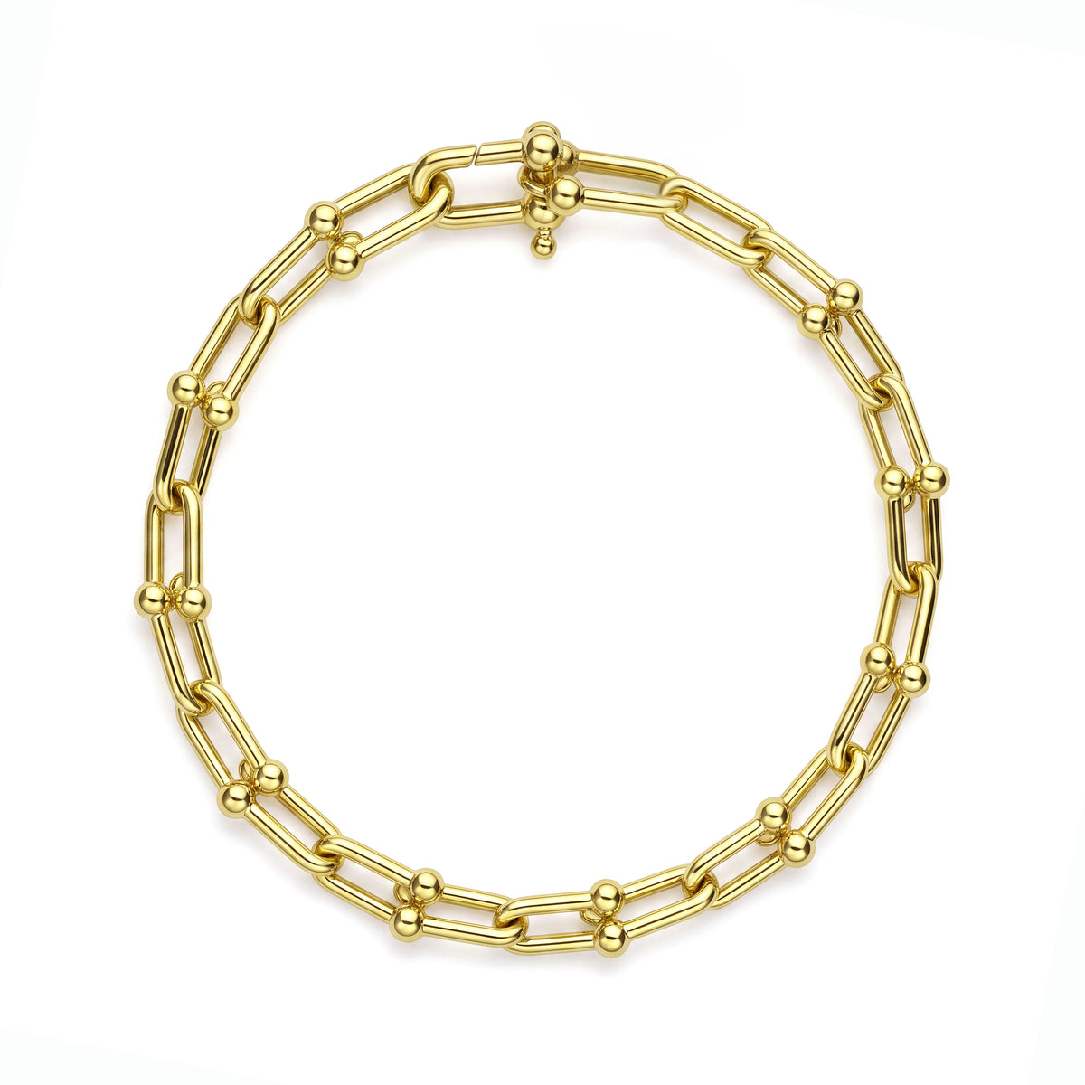 18K Gold Bold Gauge Link Chain Bracelet