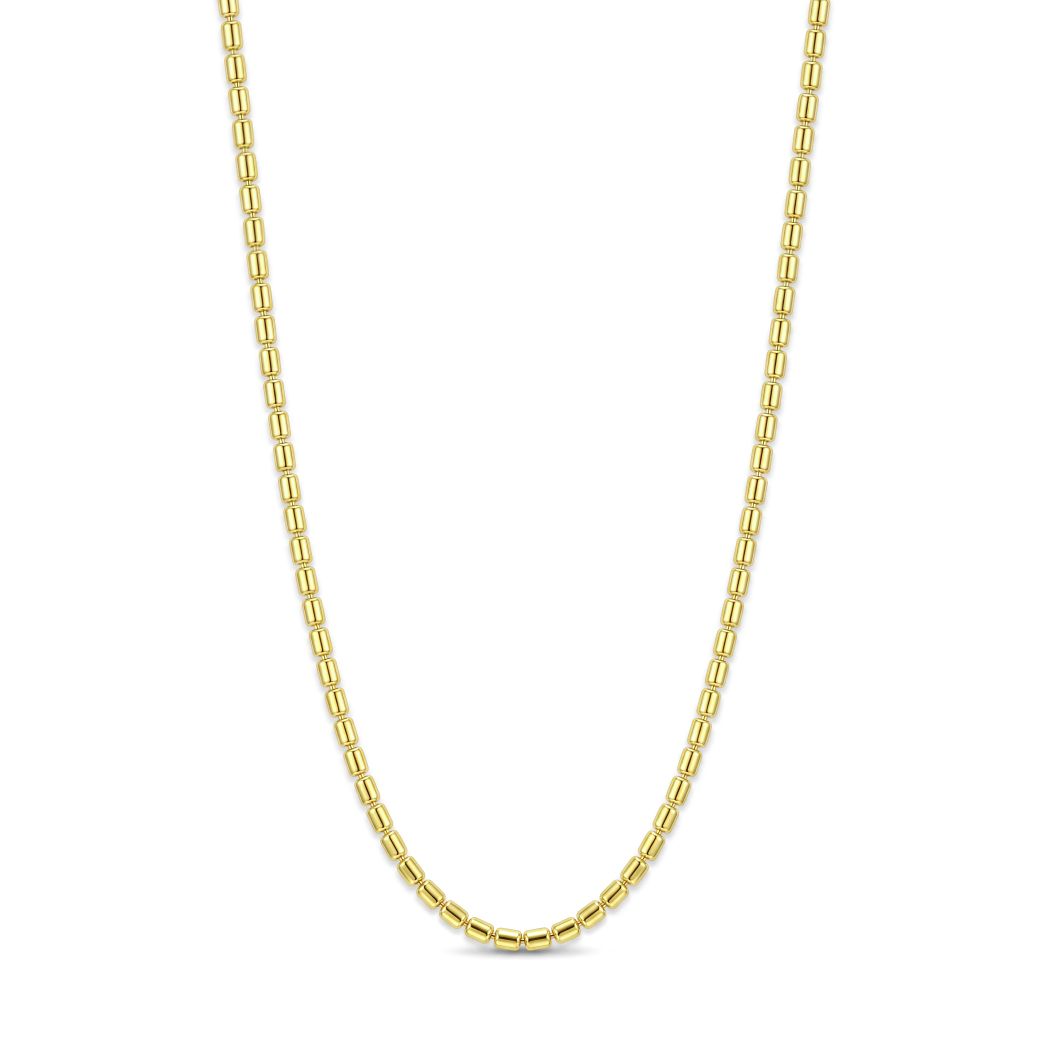18K Gold Men's Cylinder Link Chain Necklace