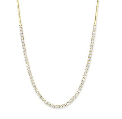 18K Gold Zirconia Tennis Necklace