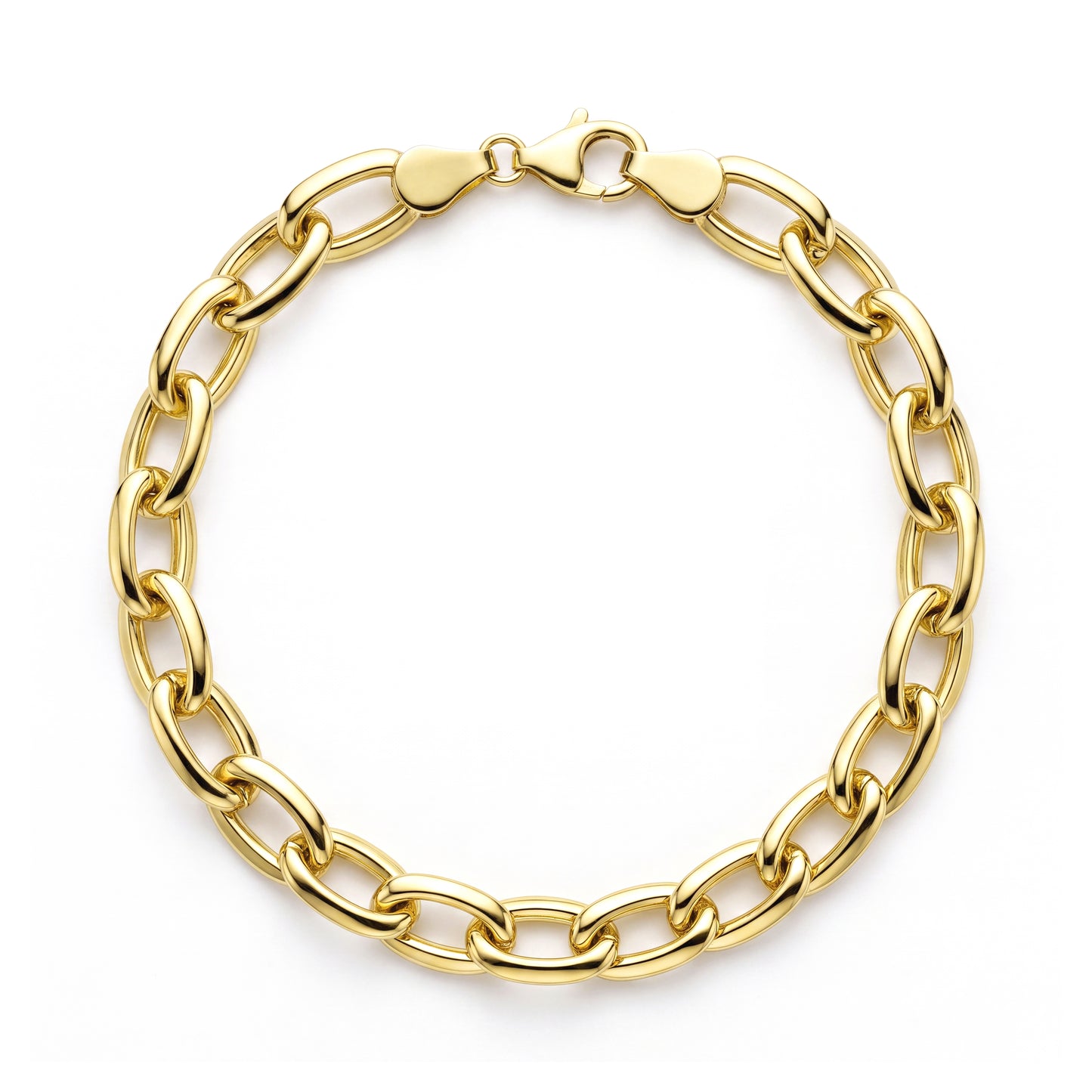 18K Classic Oval Link Bracelet