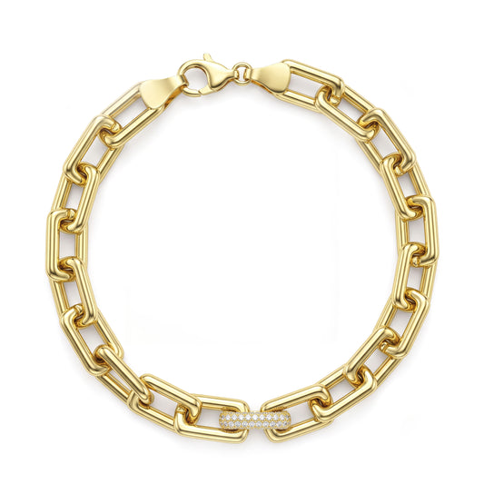 18K Glam Rock Link Bracelet