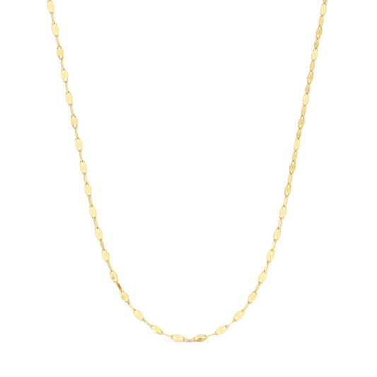 18K Minimalist Gold Marquise Link Necklace