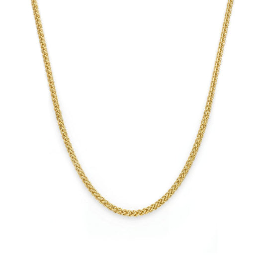 18K Yellow Gold Fine Wheat Chain Necklace
