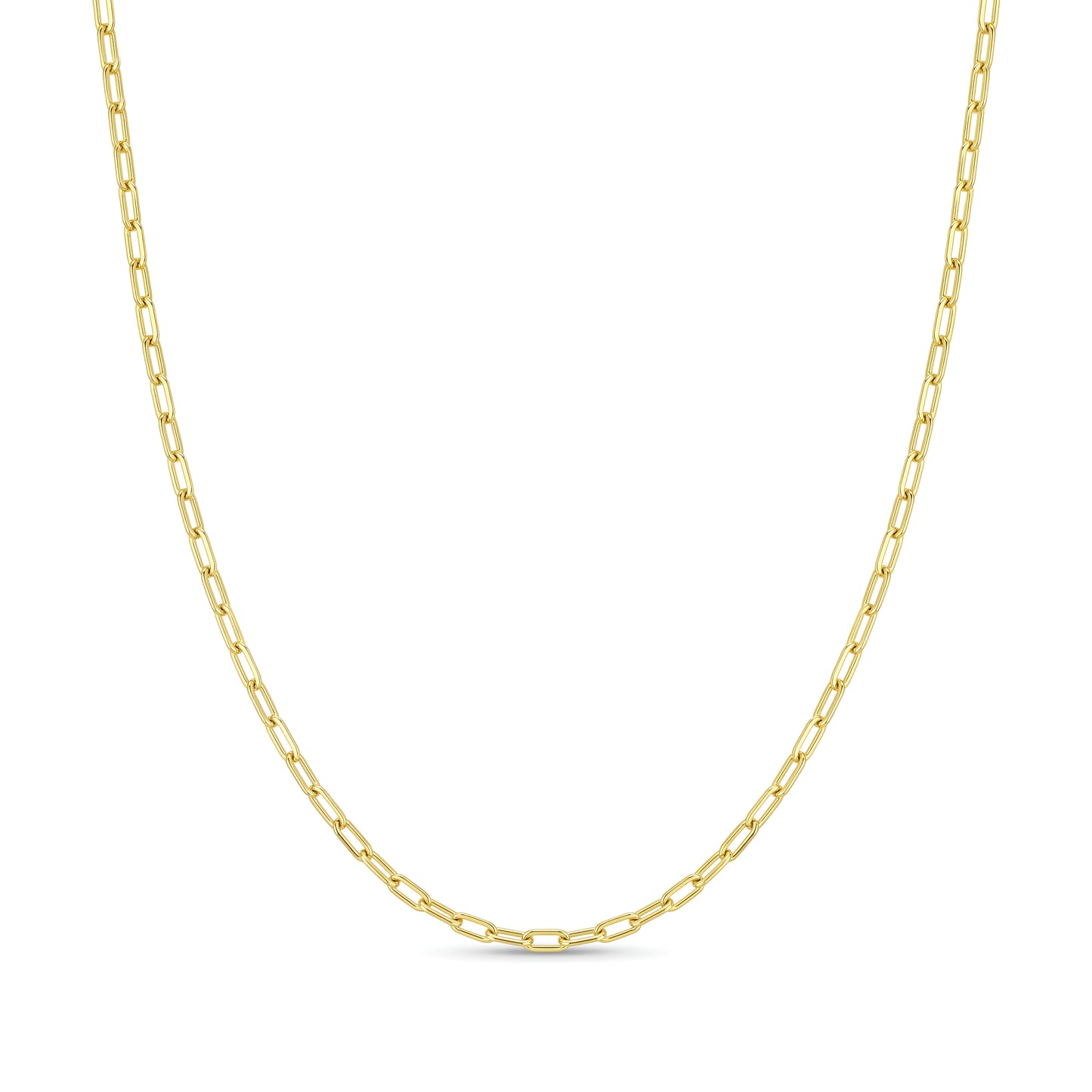 18K Yellow Gold Paperclip Chain Necklace